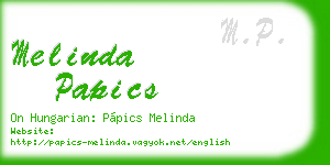 melinda papics business card